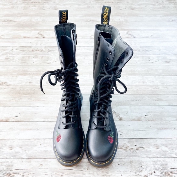 NEW Dr Martens 1914 Vonda Leather Mid Calf Boots
Black Softy T Floral Size 6 - Picture 11 of 15